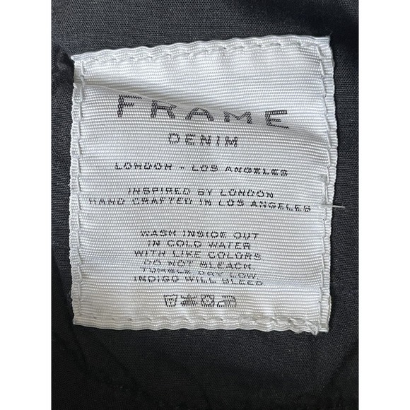 Frame jeans Womens 26 Black Le High Skinny Denim Raw Hem Mid Rise Adult - Picture 9 of 13